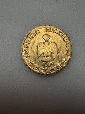 1865 Gold Coin Empire of Maximilian Mexican Imperial Maximilian Gold