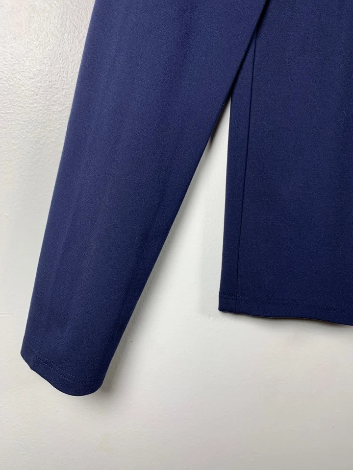 Tory Burch Sport Long Sleeve Zip-up Top - Size Medium - Dark Blue - Image 4 of 4