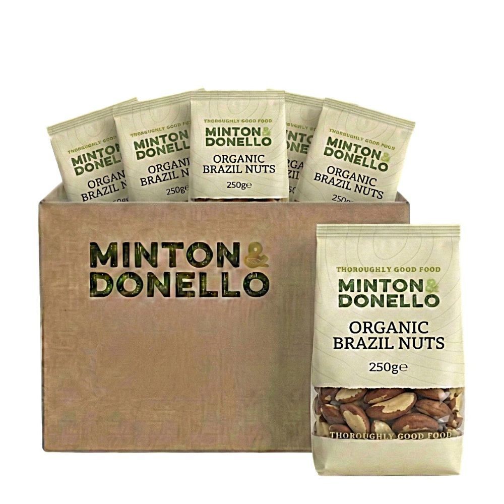 Minton & Donello Organic Brazil Nuts Raw 6 x 250g