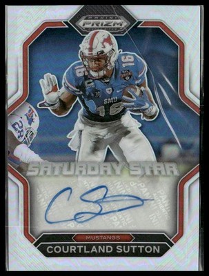 2023 Panini Prizm Draft Picks #SSS-COS Courtland Sutton Saturday Star Signatures