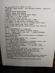 computer components HARD DRIVES DVD WRITERS AND LIST READ Wires All In One