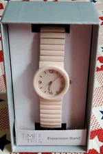 Time And Tru Pink Women’s Analog Watch With Adjustable Stretch Band New Battery