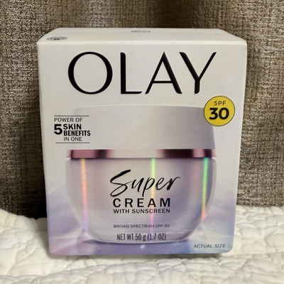 Olay Super Cream SPF 30 Moisturizer Vitamin C Hyaluronic Acid Niacinamide 1.7 oz