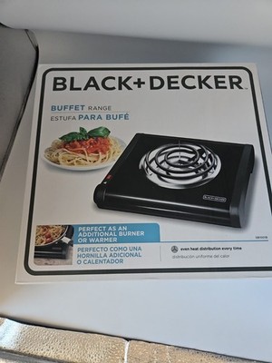 Black+Decker Buffet Range SB1001B Portable Electric Burner Warmer - NEW