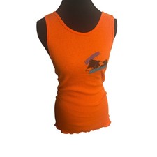 Vintage y2k Ocean Pacific OP Ribbed Tank junior Orange XL Made in USA 85'