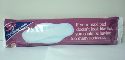 Vintage P&G Always Plus thin super Maxi Pad Pantiliner Sample 1985 80s Prop