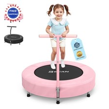 Toddler Trampoline 36 inch ASTM Certified Kids Ages 1-6 Foam Handle Safe Cover