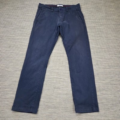 Claudo Lugli Chinos Trousers Mens W34 L30 Blue Slim Fit Straight Leg