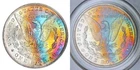 1885-O PCGS MS63 (OGH) MORGAN $ PQ COLORFUL BLAZER TONED RAINBOW (VIDEO)