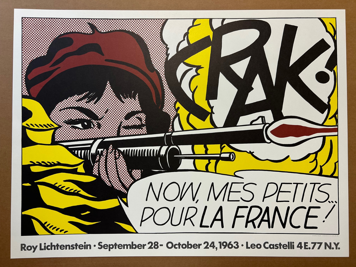 Crak! by Roy Lichtenstein 1963 Leo Castelli Lithograph Poster Mint