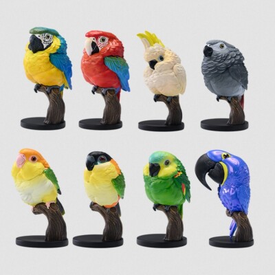 8Pcs Animal Planet Parrot Cacatua Galerita Etc Laugh and Grow Fat Models Buy All