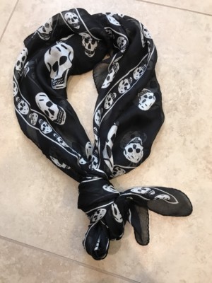 Alexander McQueen Skull' Chiffon Scarf, Black, One Size | eBay