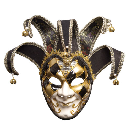 Venezianische Maskerade Masken Vollgesicht Narr Joker Cosplay Wandmaske Halloween - Bild 17 von 22