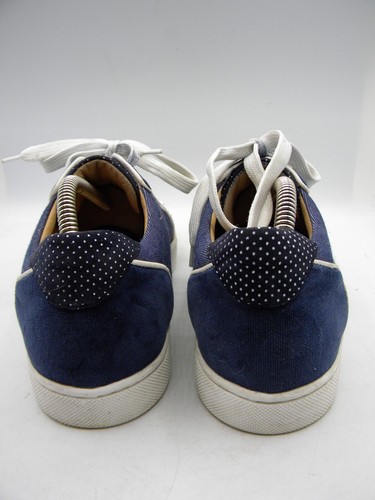 Christian Louboutin Louis Junior Spikes Blue Denim Sneakers Size 39 US 9 - Picture 11 of 19