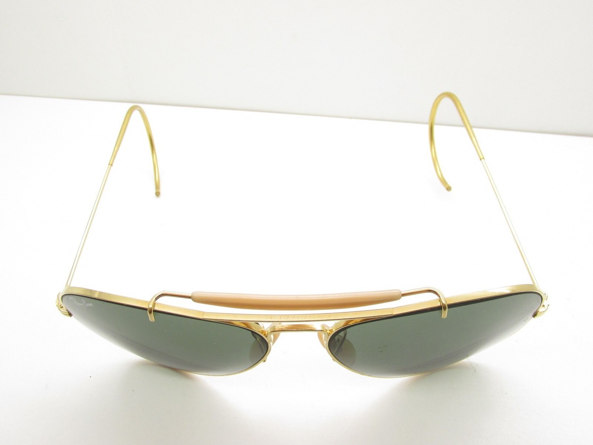 VINTAGE B&L RAY-BAN OUTDOORSMAN TEARDROP AVIATOR SUNGLASSES 58-14