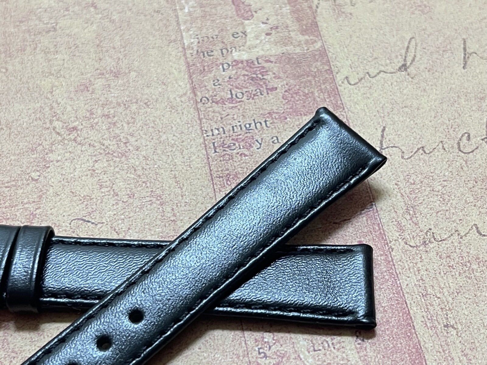 Basic type fully stitched gloss black leather vin… - image 6