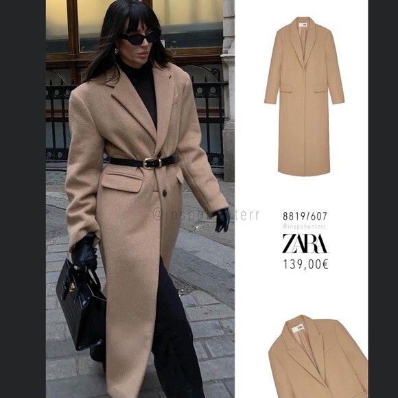 ZARA Woman Kaia x Zara Wool Blend Coat M 8819/607 | eBay