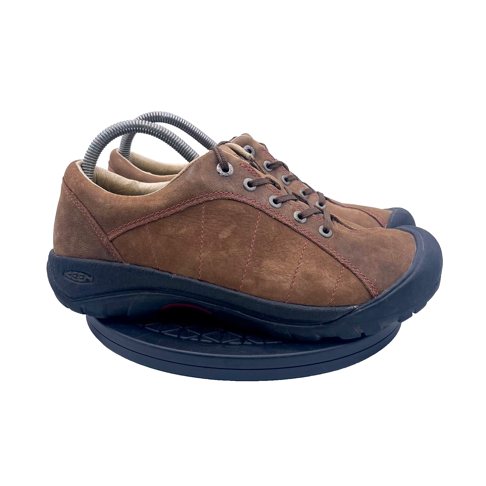 Sneaker Keen donna Presidio taglia 10 marrone pelle stringata scarpa casual escursionismo