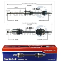 Pair Set of Front CV Axle Shafts for Nissan Murano 2003-2007 FWD SurTrack