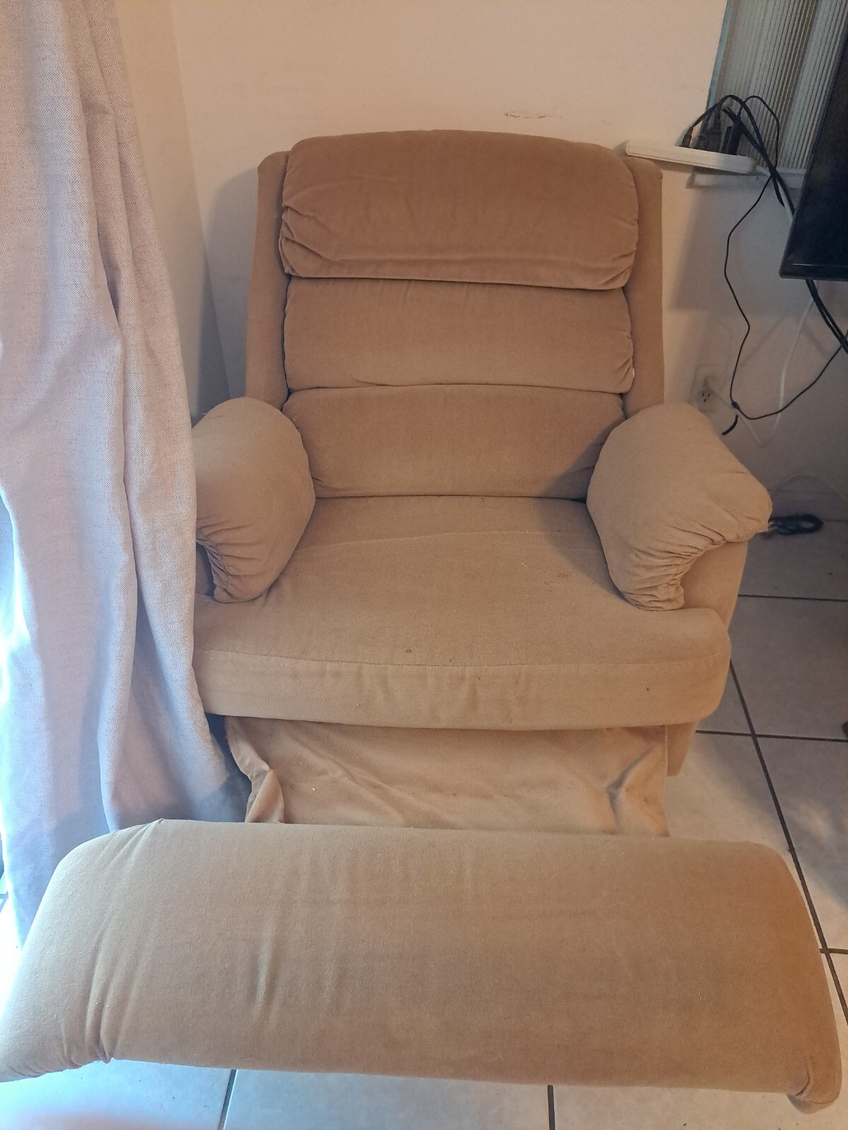 Recliner Chair with Retractable Foot Rest eBay