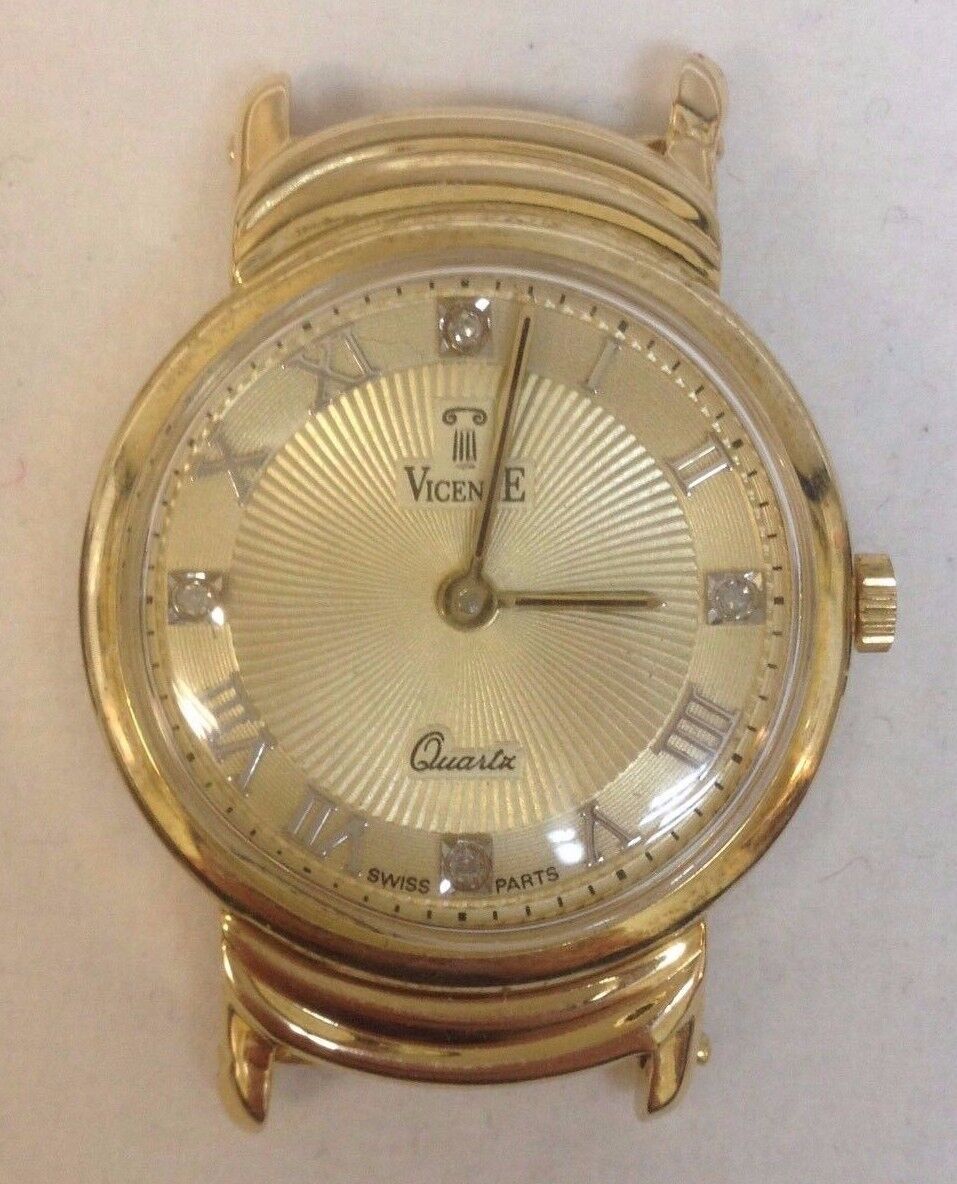 14k Yellow Gold Vicence Women's Wristwatch 