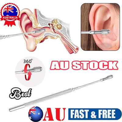 Ear Spring Tools Spring Ear Pick Steel Curette Earwax Cleaner Removal Tools HQ | eBay ...