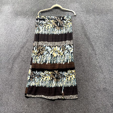 VTG Ship 'N Shore Maxi Skirt Women Large Tropical Floral Rayon Pull On Comfort