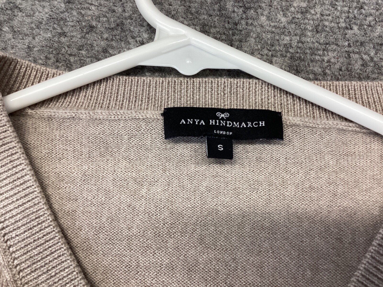 Anya Hindmarch Sweater Women’s Small Arrows Brown V neck Pullover