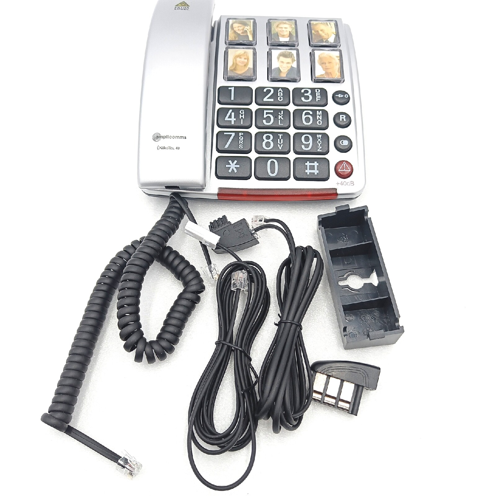 Amplicomms Bigtel 40 Plus Seniorentelefon Bedienungsanleitung Amplicomms BIGTel 40 Plus Großtastentelefon Silber Einfachheit