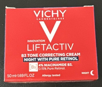 VICHY LiftActiv B3 Tone Correcting Cream with Retinol Night 1.69oz Exp.02/27 (M5