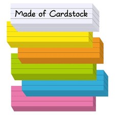 120Pcs Colored Sentence Strips for Teacher Supplies 3  x 12  Ruled Word Learn...