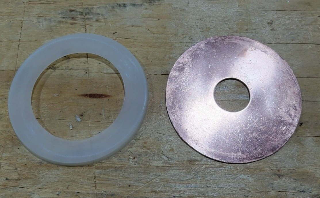 Thumper Wide Mouth Mason Jar 20oz Copper Disk , Gasket, 7/8" Hole fits 3/4" Pipe