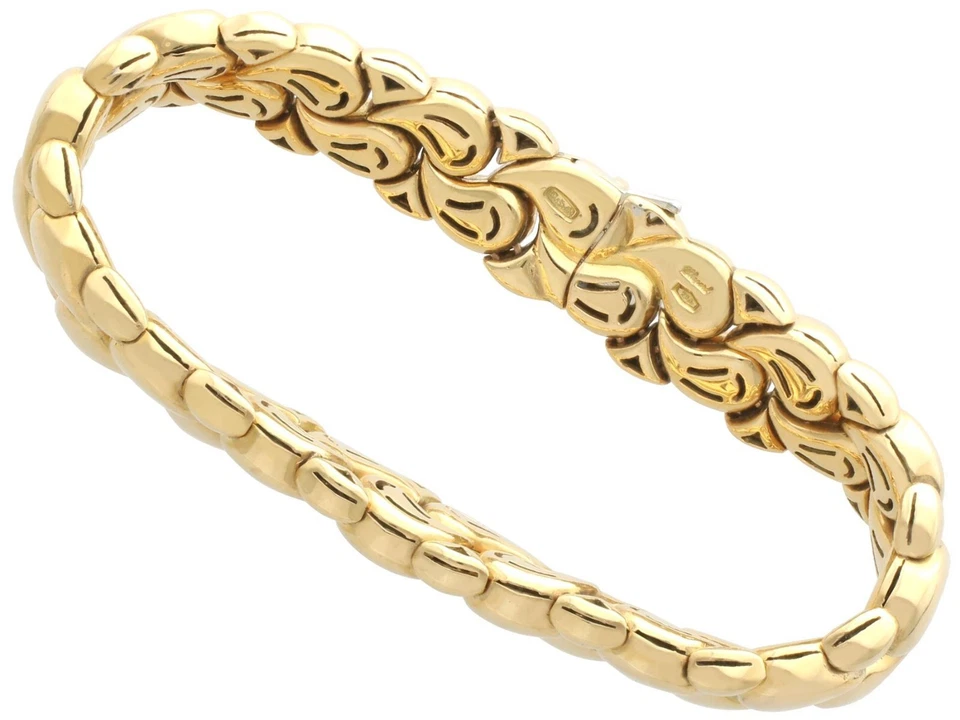 Brazalete de cachemir de oro amarillo de 18 quilates de Chopard vintage suizo circa 1990 Foto 3 de 4