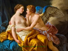 Amor and Psyche 8.5x11" Photo Print Louis Jean Francois Lagrenée Love Story