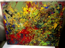 MODERN IMPRESSIONISM ART 16X20 SIGNED MUSK YAI REALISM PAINTING ABSTRACT OUT