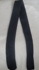 Narrow Black Tie Made In USA 50 Polyester 50 Viscose Excellent Condition