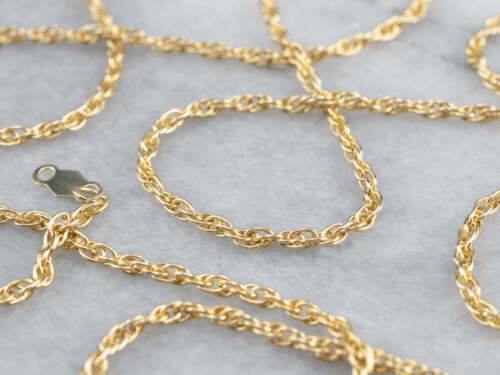 14K Gold Rope Chain Necklace - Picture 1 of 5