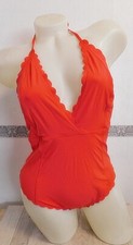 H&M Badeanzug 40 rot Neckholder gefüttert Damen Sommer Strand