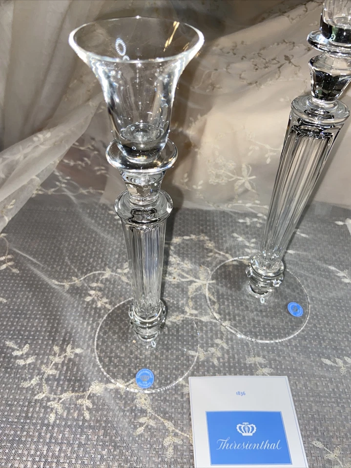 Theresienthal Germany Candlesticks 2- Pieces 9-3/4” X 3-1/2” & 11-1/2” X 4” - Image 2 of 4