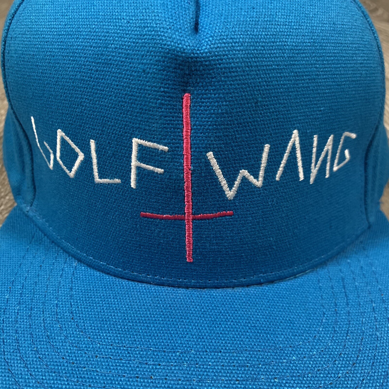 GOLF WANG Odd Future Box Cutter Snapback Hat, TEAL Blue image 2