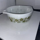 Vintage White Pyrex USA Ovenware 1 1/2 PT. Daisy Spring Blossom Cindarella Bowl