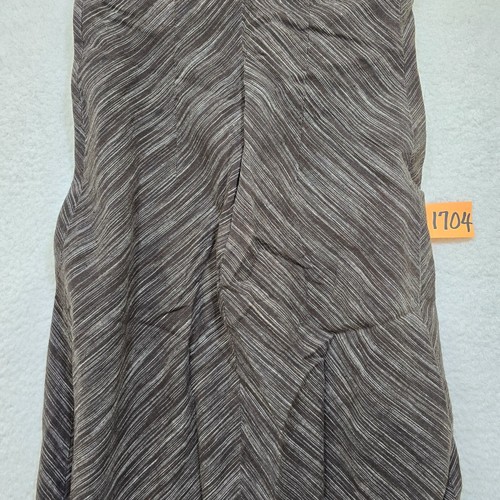 Old Navy Maxi Dress Womens Size 2 Brown White Linen Blend Spaghetti Strap READ - Picture 10 of 12