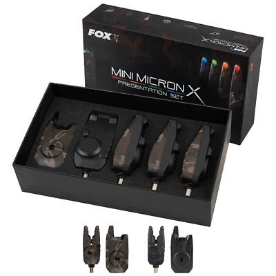 Fox Mini Micron X Bissanzeiger Sets Bissmelder Nachtangeln Baitalarm - Bild 1 von 4