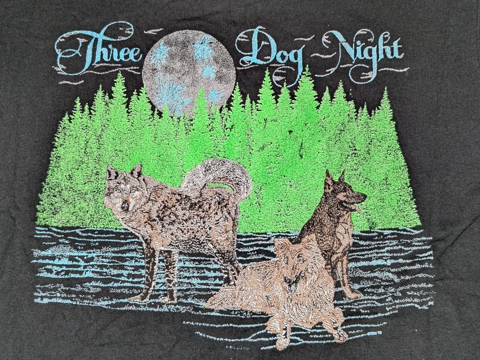 Camiseta De Colección 1992 Three Dog Night 25 Aniversario Tour Hombres XL Doble Cara Usada en Excelente Condición Foto 2 de 4