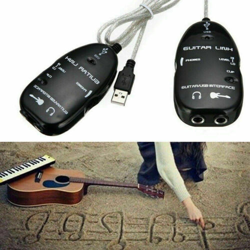 Latest Guitar to USB Interface Link Cable Audio Adapter For PC/MAC Recording - Afbeelding 1 van 14