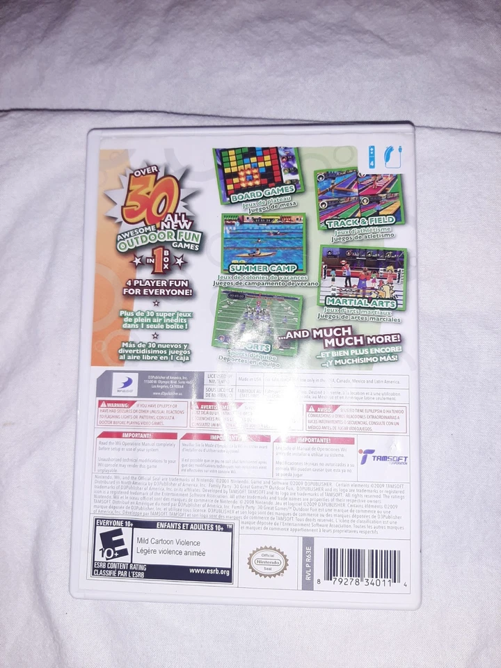 Lot Of 2 Wii games. 30 Great Games & MADDEN NFL 10, Pre-owned  - Image 2 of 4