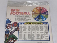 NOS Vintage 1970s Spin FOOTBALL Game by GameCraft Spinner USA made 1976 RARE