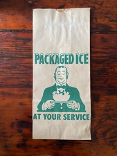 Vintage Packaged Ice Advertising Paper Bag Kane Bag Supply Baltimore Butler Ad