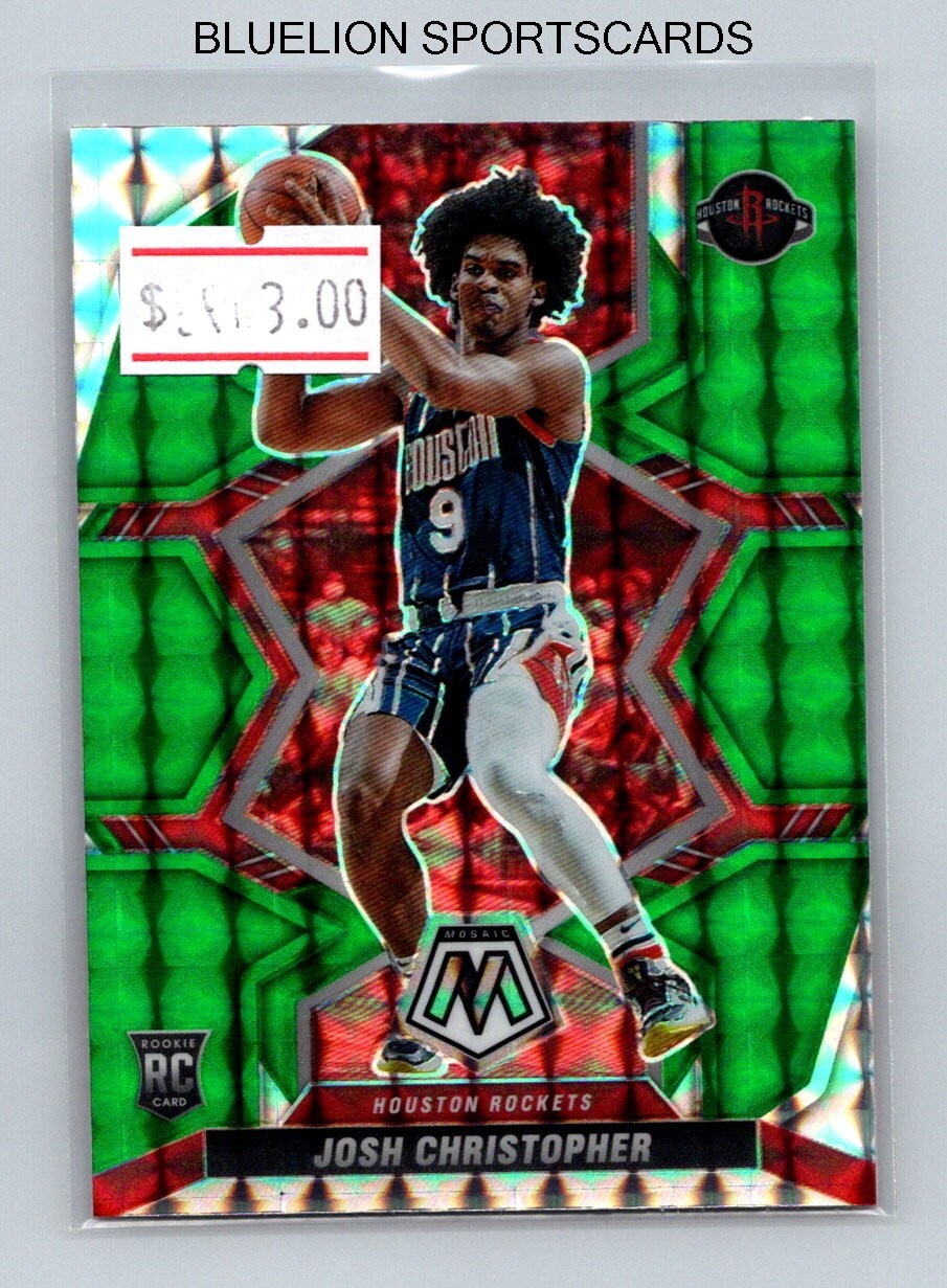 2021-22 Panini Mosaic - Rookies Josh Christopher #224 Green Mosaic Prizm (RC)