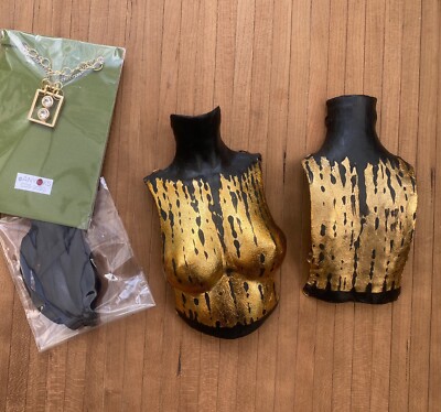 CraftDollShop schwarz gold Brust & Rückenplatte für Iplehouse nYID kleine Büste BJD Puppe